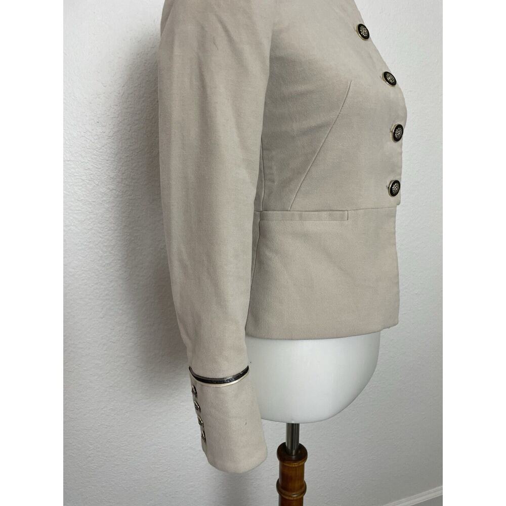 Zara Basic Collection Jacket Blazer Military Sing… - image 4